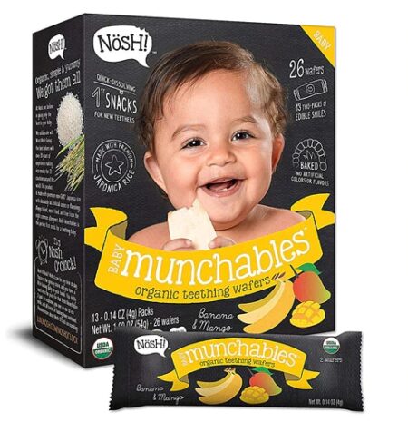 Nosh Baby Munchables Teething Wafers - Banana & Mango -- 13 Packs