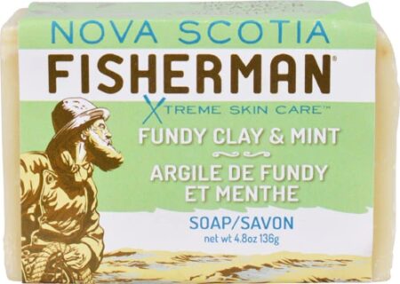 Nova Scotia Fisherman Bar Soap Fundy Clay and Mint -- 4.8 oz