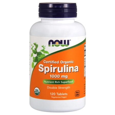 NOW Certified Organic Spirulina -- 1000 mg - 120 Tablets