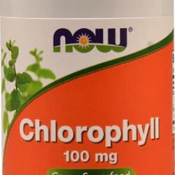 NOW Chlorophyll 100mg - 90 Cápsulas Vegetais | Saúde e Detox
