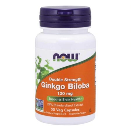 NOW Double Strength Ginkgo Biloba -- 120 mg - 50 Veg Capsules