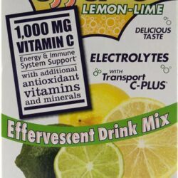 NOW Effer-C™ Drink Mix Limão-Lima Efervescente - 30 Sachês - Imunidade Poderosa