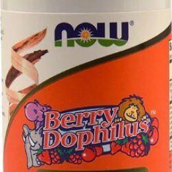 NOW Foods BerryDophilus™ Probiótico Infantil e Adulto 2 Bilhões - 60 Tabletes Mastigáveis Sabor Frutas Vermelhas