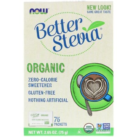 NOW Foods BetterStevia Organic Zero Calorie Sweetener -- 75 Packets