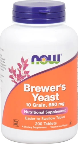 NOW Foods Levedura de Cerveja 650 mg - 200 Comprimidos - Sua Fonte Natural de Vitalidade e Bem-Estar