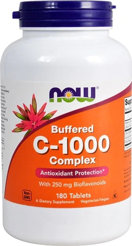 NOW Foods C-1000 - 180 Tablets: Vitamina C Potente para Imunidade e Bem-Estar