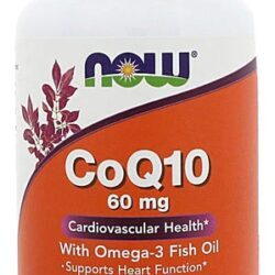 NOW Foods CoQ10 com Ômega 3 - Óleo de Peixe 60mg - 120 Cápsulas Gelatinosas