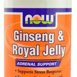 NOW Foods Ginseng & Royal Jelly 90 Cápsulas Veganas: Energia e Vitalidade Natural