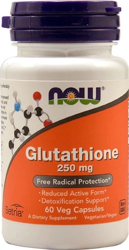 NOW Glutathione 250mg - 60 Cápsulas Veganas: Poder Antioxidante Essencial para o Bem-Estar