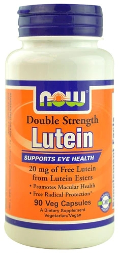 NOW Foods Luteína Double Strength 20mg - 90 Cápsulas Vegetais - Saúde Ocular