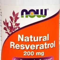NOW Foods Resveratrol Natural 200mg - 60 Cápsulas Vegetais | Antioxidante Potente