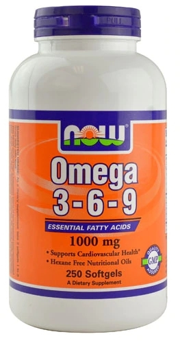 NOW Foods Ômega 3-6-9 - 1000mg - 250 Cápsulas Gelatinosas: Saúde Cardiovascular e Bem-Estar Completo