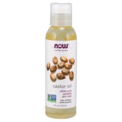 Óleo de Rícino Puro NOW Foods Solutions 118ml - Benéficos Naturais para Pele e Cabelos