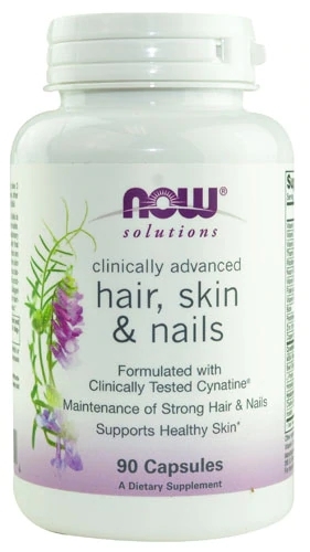 NOW Foods Solutions Cabelo, Pele e Unhas - 90 Cápsulas para Beleza Radiante
