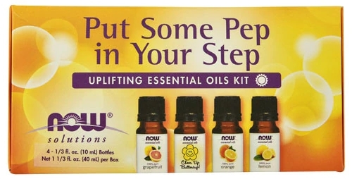 Kit Óleos Essenciais Revigorantes NOW Foods Solutions® Put Some Pep in Your Step - 1 Kit (2 X 15ml)