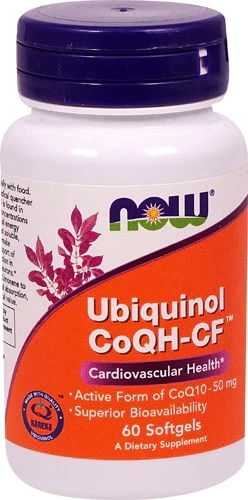 NOW Foods Ubiquinol CoQH-CF™ 50mg - 60 Cápsulas Softgel: Energia e Vitalidade Celular