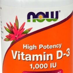 NOW Foods Vitamina D-3 1000 IU - 180 Cápsulas Gelatinosas - Essencial para Saúde Óssea e Imunidade
