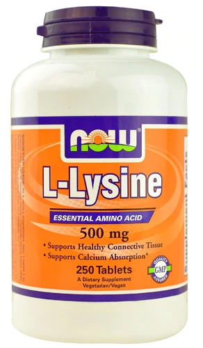 NOW L-Lisina 500 mg - 250 Comprimidos: Essencial para Saúde e Bem-Estar Imune