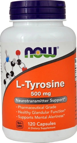 NOW L-Tyrosine 500mg - 120 Cápsulas: Otimize seu Foco e Bem-Estar Mental