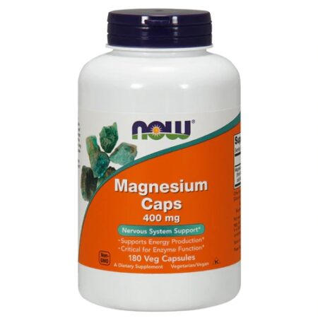 NOW Magnesium Caps -- 400 mg - 180 Veg Capsules