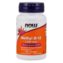 NOW Methyl B-12 1000 mcg - 100 Pastilhas: Energia e Bem-Estar Essenciais
