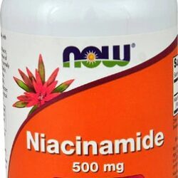 NOW Niacinamida 500mg - Vitamina B-3 Essencial para Saúde e Bem-Estar - 100 Cápsulas