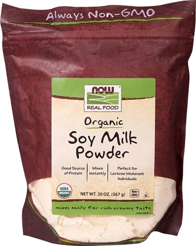 Leite de Soja Orgânico em Pó NOW Foods - 567g - Versão Prática e Saudável
