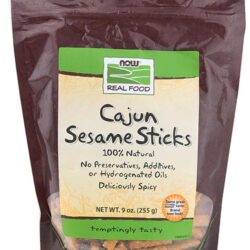 Palitos de Gergelim NOW Real Food Cajun - 255g | Snack Crocante e Saboroso