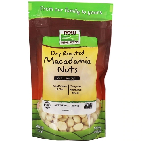 Castanha de Macadâmia Torrada e Salgada NOW Real Food® - 255g