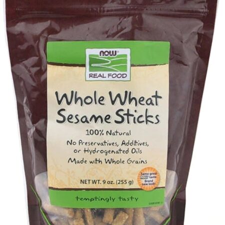 Palitos Integrais de Gergelim NOW Real Food™ – 255g | Lanche Saudável e Crocante — foto 1