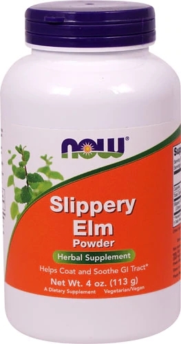 NOW Slippery Elm Powder (Ulmus Rubra) - 113g: Alívio Natural para o Bem-Estar Digestivo