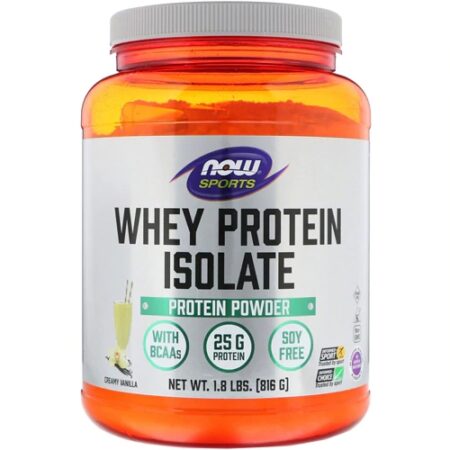 NOW Sports Whey Protein Isolate Creamy Vanilla -- 1.8 lbs