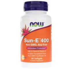 NOW Sun-E™ 400 Proteção Antioxidante com Vitamina E - 60 Cápsulas Gelatinosas