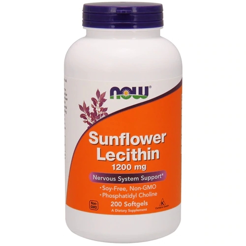 NOW Sunflower Lecithin 1200mg - 200 Softgels: Saúde e Bem-Estar Essenciais