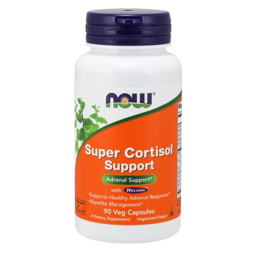 NOW Super Cortisol Support - 90 Cápsulas Vegetais: Gerenciamento do Estresse e Bem-Estar