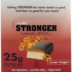 Barra de Proteína NuGo® Stronger™ Caramel Pretzel - 12 Barras (Aprox. 57g cada)