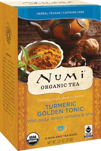 Chá Orgânico Numi Golden Tonic Cúrcuma - 12 Sachês (24g)