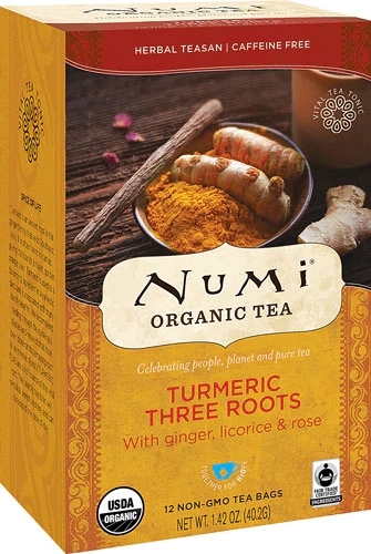 Chá Orgânico Numi Turmeric Three Roots - 12 Sachês (60g)