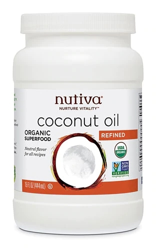 Óleo de Coco Orgânico Refinado Nutiva 444ml – Pureza e Versatilidade para Sua Saúde