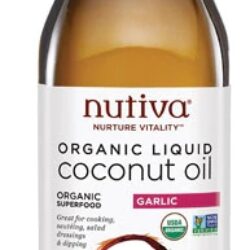 Óleo de Coco Líquido Orgânico com Alho Nutiva - 237ml | Sabor e Saúde