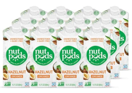 Nutpods Non-Dairy Creamer Unsweetened Hazelnut -- 12 Packs