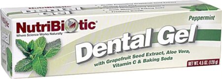 NutriBiotic Dental Gel Peppermint -- 4.5 oz