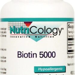 NutriCology Biotina 5000mcg - 60 Cápsulas: Força e Vitalidade para Cabelos, Pele e Unhas