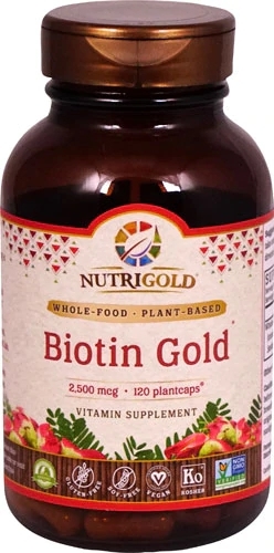 NutriGold Biotin Gold® 2500 mcg - 120 Plantcaps®: Potencialize seus Cabelos, Pele e Unhas no Brasil