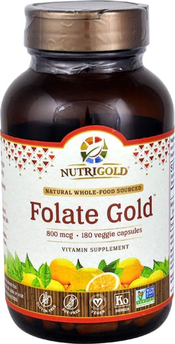 NutriGold Folate Gold™ 800mcg - 180 Cápsulas Vegetais: Sua Fonte Premium de Folato para Saúde e Bem-Estar