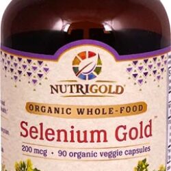 NutriGold Selenium Gold™ 200mcg - 90 Cápsulas Vegetais Orgânicas - Suplemento de Selênio Premium