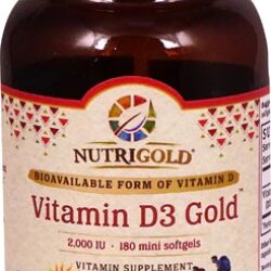 NutriGold Vitamina D3 Gold™ Vegana - 2000 UI - 60 Cápsulas - Essencial para Ossos e Imunidade