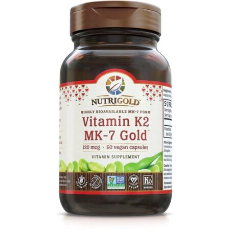 NutriGold Vitamin K2 MK-7 Gold™ -- 120 mcg - 60 Vegan Capsules