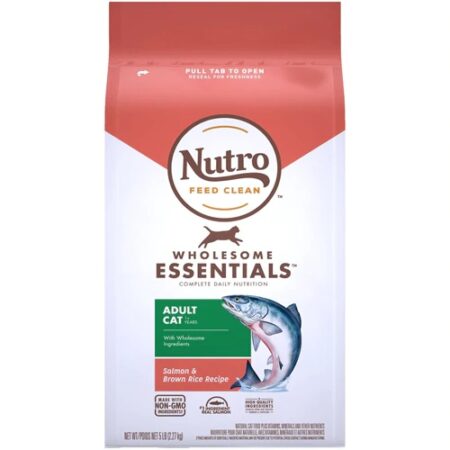 Nutro Wholesome Essentials Adult Dry Cat Food Salmon & Brown Rice -- 5 lbs