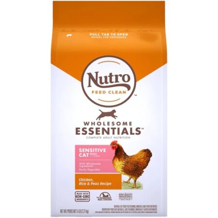 Nutro Wholesome Essentials Sensitive Adult Dry Cat Food Chicken Rice & Peas -- 5 lbs